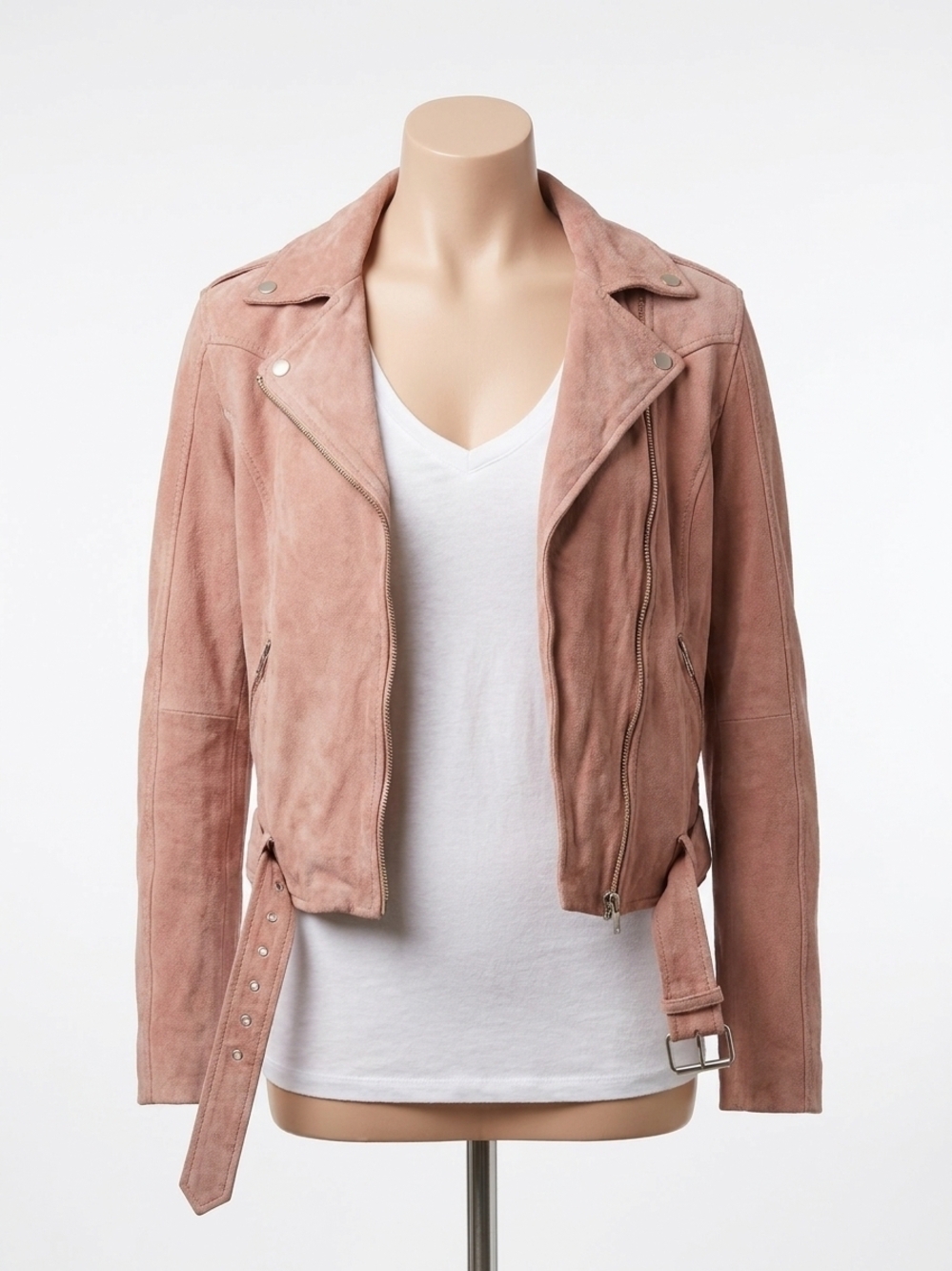 NEW MAURITIUS wild 2 rf leather jacket in pink